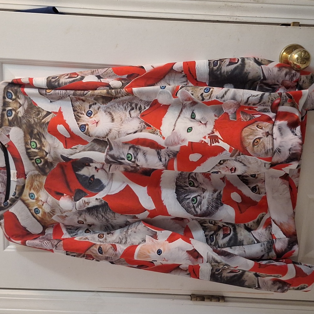 Cat Print Sweatshirt XL
